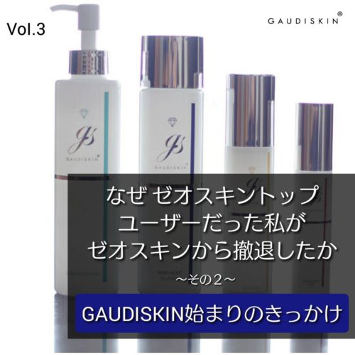 なぜゼオスキントップユーザーだった<br>私がゼオスキンから撤退したか<br>〜その2〜<br>GAUDISKIN始まりのきっかけ