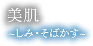 美肌 しみ・そばかす